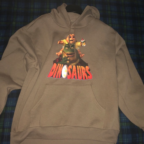 Men’s Dinosaurs pullover cotton hoodie - Picture 1 of 4